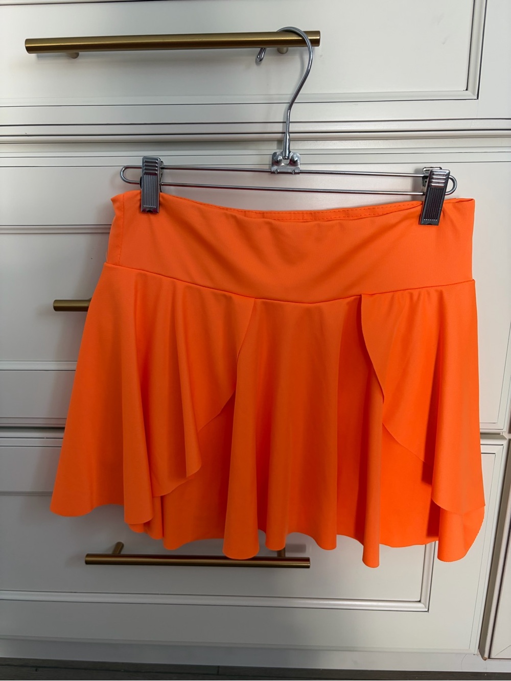 Bright Orange Flounce Skirt - Women's Skirt